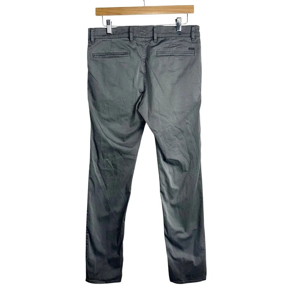 BOSS Chino Pants Mens 31x34 Grey Slim‎ Fit Schino-Slim D Stretch Cotton EUC